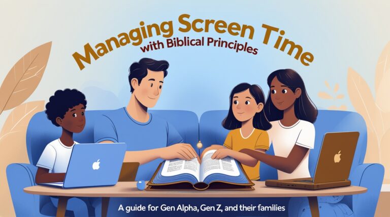 Managing Screen Time with Biblical Principles (A Guide for Gen Alpha, Gen Z, and Their Families)